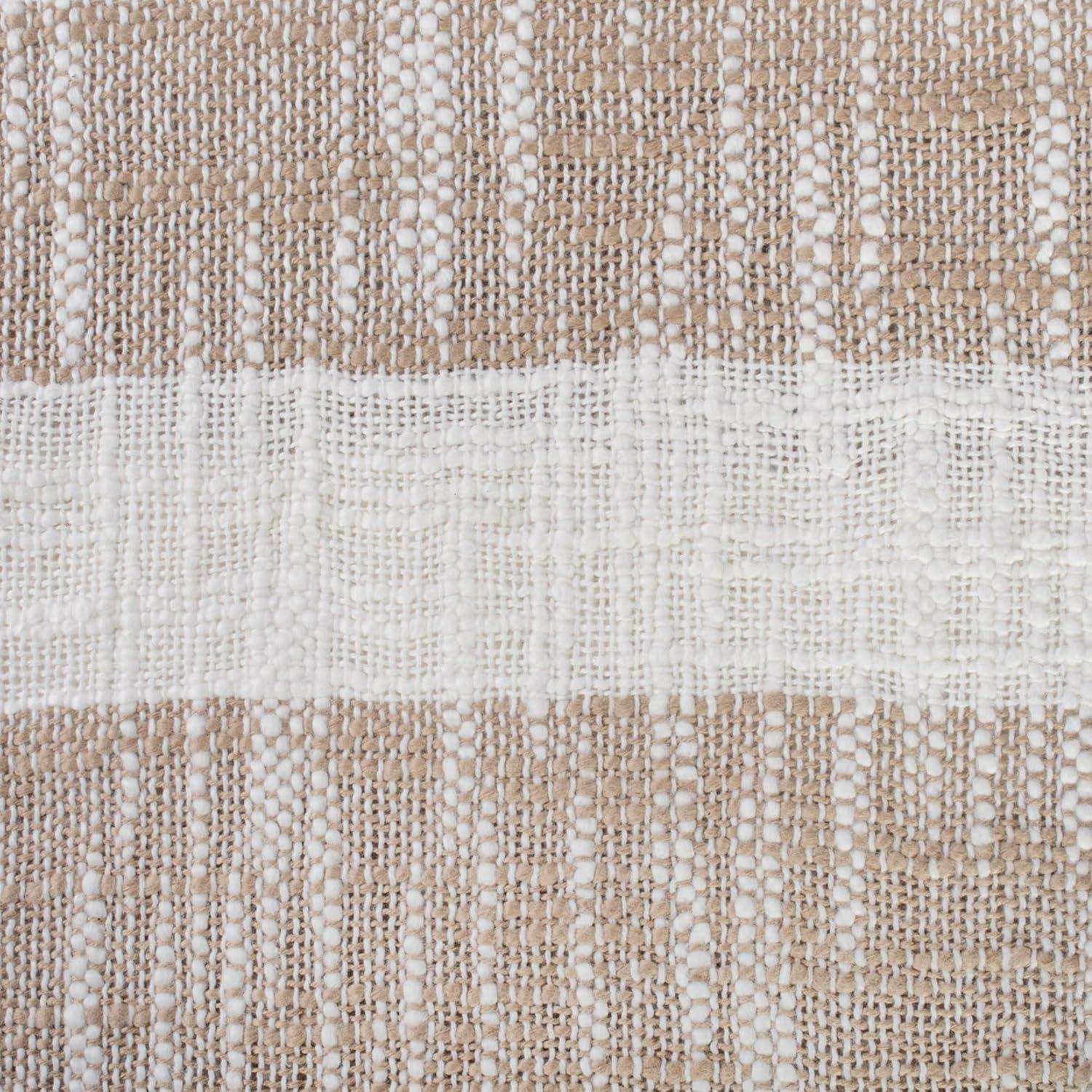 imageDII MidCentury Modern Slub Stripe Woven Throw Mint 50x60Taupe