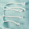 image100 Cotton Soft ampamp Absorbent Decorative Turkish Fouta Towel with Twisted Fringe for Home Beach Pool or Dcor Use As Blanket or Throw  Coral StripeAqua