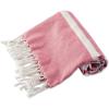image100 Cotton Soft ampamp Absorbent Decorative Turkish Fouta Towel with Twisted Fringe for Home Beach Pool or Dcor Use As Blanket or Throw  Coral StripeCoral