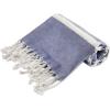 image100 Cotton Soft ampamp Absorbent Decorative Turkish Fouta Towel with Twisted Fringe for Home Beach Pool or Dcor Use As Blanket or Throw  Coral StripeNautical Blue