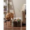 imageBone Dry Pet Storage Collection Bone Shape Hyacinth Toy Basket Natural MediumDark Brown  Gray Wash