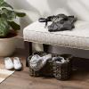 imageBone Dry Pet Storage Collection Bone Shape Hyacinth Toy Basket Natural MediumDark Brown  Gray Wash