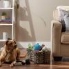 imageBone Dry Pet Storage Collection Bone Shape Hyacinth Toy Basket Natural MediumDark Brown  Gray Wash