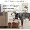 imageBone Dry Pet Storage Collection Bone Shape Hyacinth Toy Basket Natural MediumDark Brown
