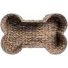 imageBone Dry Pet Storage Collection Bone Shape Hyacinth Toy Basket Natural MediumNatural