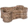 imageBone Dry Pet Storage Collection Bone Shape Hyacinth Toy Basket Natural MediumNatural