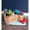 imageBone Dry Pet Storage Collection Bone Shape Hyacinth Toy Basket Natural MediumNatural