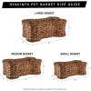 imageBone Dry Pet Storage Collection Bone Shape Hyacinth Toy Basket Natural MediumWhite Wash