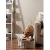 imageBone Dry Pet Storage Collection Bone Shape Hyacinth Toy Basket Natural MediumWhite Wash