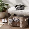 imageBone Dry Pet Storage Collection Bone Shape Hyacinth Toy Basket Natural MediumWhite Wash