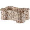 imageBone Dry Pet Storage Collection Bone Shape Hyacinth Toy Basket Natural MediumWhite Wash