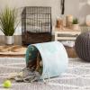 imageBone Dry Pet Storage Collection Collapsible Bin Medium Round OffWhiteAqua