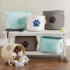 imageBone Dry Pet Storage Collection Collapsible Bin Medium Round OffWhiteAqua