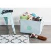 imageBone Dry Pet Storage Collection Collapsible Bin Medium Round OffWhiteAqua