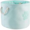 imageBone Dry Pet Storage Collection Collapsible Bin Medium Round OffWhiteAqua