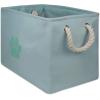 imageBone Dry Pet Storage Collection Collapsible Bin Medium Round OffWhiteAqua