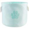 imageBone Dry Pet Storage Collection Collapsible Bin Medium Round OffWhiteAqua