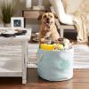 imageBone Dry Pet Storage Collection Collapsible Bin Medium Round OffWhiteAqua
