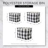 imageBone Dry Pet Storage Collection Collapsible Bin Medium Round OffWhiteAqua