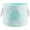 imageBone Dry Pet Storage Collection Collapsible Bin Medium Round OffWhiteAqua