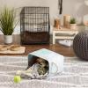imageBone Dry Pet Storage Collection Collapsible Bin Medium Round OffWhiteAqua