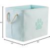 imageBone Dry Pet Storage Collection Collapsible Bin Medium Round OffWhiteAqua