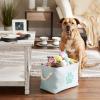 imageBone Dry Pet Storage Collection Collapsible Bin Medium Round OffWhiteAqua
