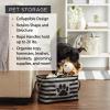 imageBone Dry Pet Storage Collection Collapsible Bin Medium Round OffWhiteAqua