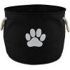 imageBone Dry Pet Storage Collection Collapsible Bin Medium Round OffWhiteBlack