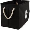 imageBone Dry Pet Storage Collection Collapsible Bin Medium Round OffWhiteBlack