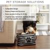 imageBone Dry Pet Storage Collection Collapsible Bin Medium Round OffWhiteBlack