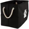 imageBone Dry Pet Storage Collection Collapsible Bin Medium Round OffWhiteBlack