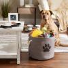 imageBone Dry Pet Storage Collection Collapsible Bin Medium Round OffWhiteGray