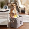 imageBone Dry Pet Storage Collection Collapsible Bin Medium Round OffWhiteGray