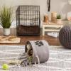 imageBone Dry Pet Storage Collection Collapsible Bin Medium Round OffWhiteGray