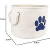 imageBone Dry Pet Storage Collection Collapsible Bin Medium Round OffWhiteOffWhite