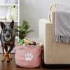 imageBone Dry Pet Storage Collection Collapsible Bin Medium Round OffWhiteRose