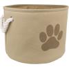 imageBone Dry Pet Storage Collection Collapsible Bin Medium Round OffWhiteTaupe