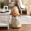 imageBone Dry Pet Storage Collection Collapsible Bin Medium Round OffWhiteTaupe