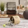 imageBone Dry Pet Storage Collection Collapsible Bin Medium Round OffWhiteTaupe