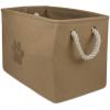 imageBone Dry Pet Storage Collection Collapsible Bin Medium Round OffWhiteTaupe