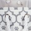 imageBone Dry Pet Storage Collection Lattice Paw Print Medium Round WhiteGray
