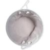 imageBone Dry Pet Storage Collection Lattice Paw Print Medium Round WhiteGray