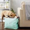 imageBone Dry Pet Storage Collection Lattice Paw Print Small Round WhiteAquaAqua