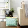 imageBone Dry Pet Storage Collection Lattice Paw Print Small Round WhiteAquaAqua