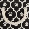 imageBone Dry Pet Storage Collection Lattice Paw Print Small Round WhiteAquaBlack