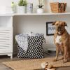 imageBone Dry Pet Storage Collection Lattice Paw Print Small Round WhiteAquaBlack