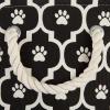 imageBone Dry Pet Storage Collection Lattice Paw Print Small Round WhiteAquaBlack