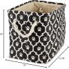 imageBone Dry Pet Storage Collection Lattice Paw Print Small Round WhiteAquaBlack