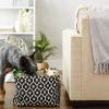 imageBone Dry Pet Storage Collection Lattice Paw Print Small Round WhiteAquaBlack